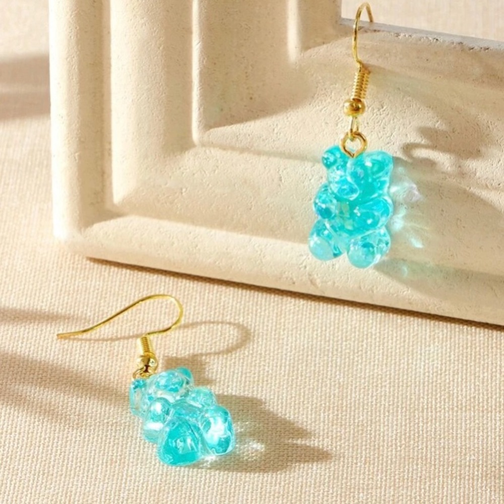 Blue Gummy Bear Earrings